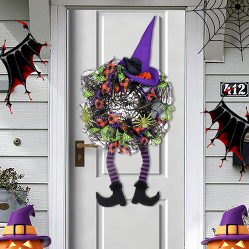Corona De Halloween Con Luz Para Puerta De Entrada, Para
