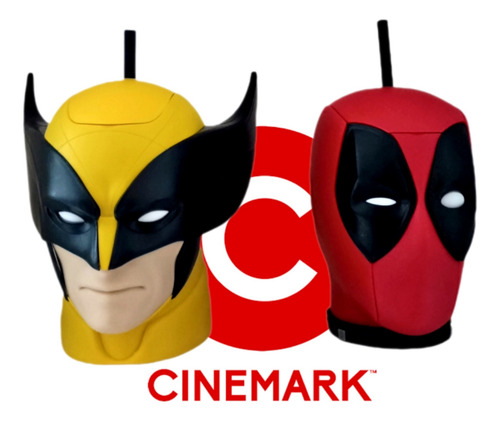 Kit Copo Cabeça Deadpool E Wolverine Cinemark 2024 Nerd Geek