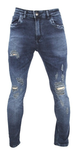 Calça Jeans Rock & Soda Cm Rasgos Marinho - Masculino