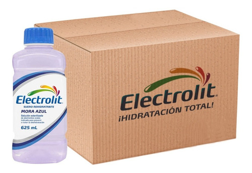 Electrolit Suero Rehidratante Sabor Mora Azul 625 Ml 12 Pack