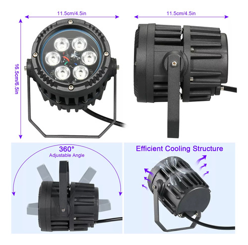 120w Rgb Cañon Led Dj Luces Impermeable Cambio De Color