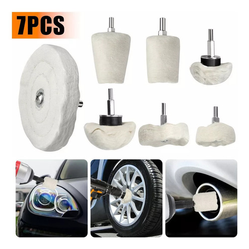 7piezas Kit De Aluminio Pulido Con Rueda Pulida Para Taladro