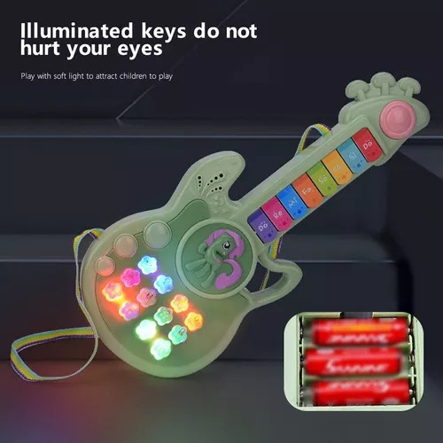 Np Guitarra De Juguete Musical For Niños Con Luz, 1 Piezas
