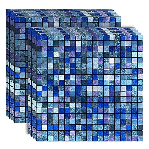 10 Láminas De Mosaico De Metal Autoadhesivo De Alumini...