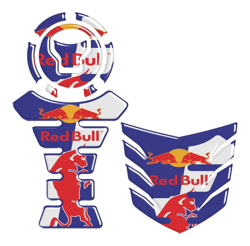 Kit Adesivo Tanque Bocal Rabeta Fan Titan 160 Red Bull 8