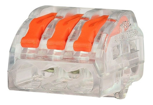 15 Conector Elétrico Borne Emenda 3 Fios Tipo Wago 222-413