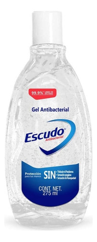 Gel Antibacterial Escudo De 275 Ml Elimina El 99.9%