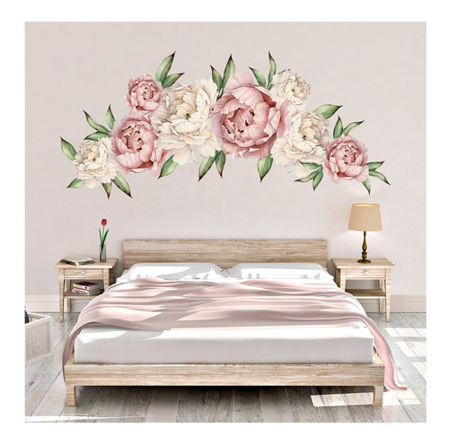 Vinilos Decorativos Pared Flores Peonias Vintage