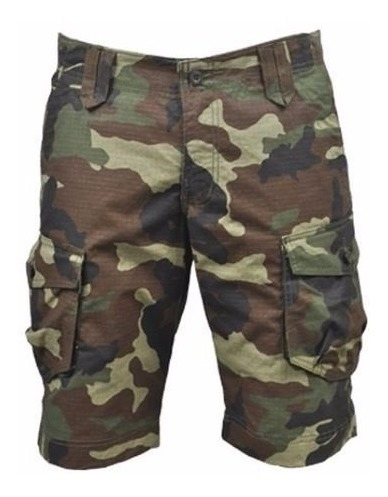 Bermuda Masculina Camuflada Ripstop Cmf Woodland