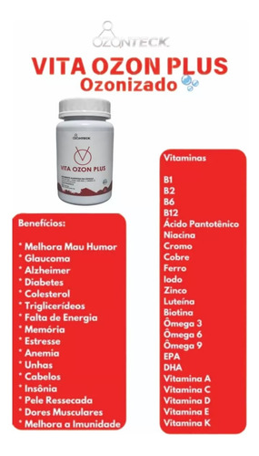 PolivitamĂnico Vita Ozon Plus Suplemento Alimentar 60 Cap. Sabor Sem Sabor Sem Sabor