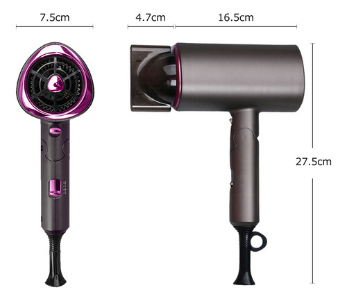 Secador De Cabelo Profissional Portátil De 1800w, 3 S, Desig