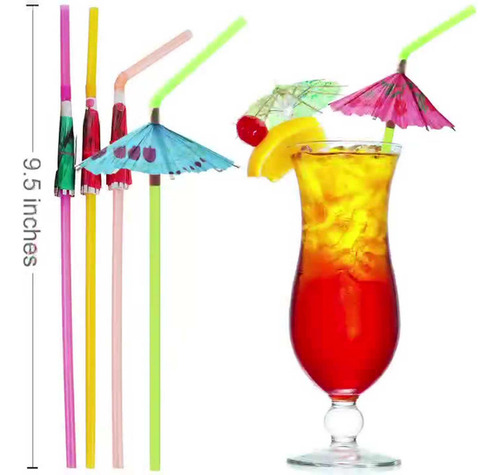 Pajitas Para Bebidas, 100 Unidades, De Plástico, Elegantes,