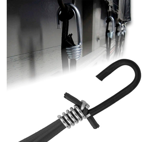 Tensor Lastico Caminhão Corda Lona C/ Gancho 100 Un 60 Cm