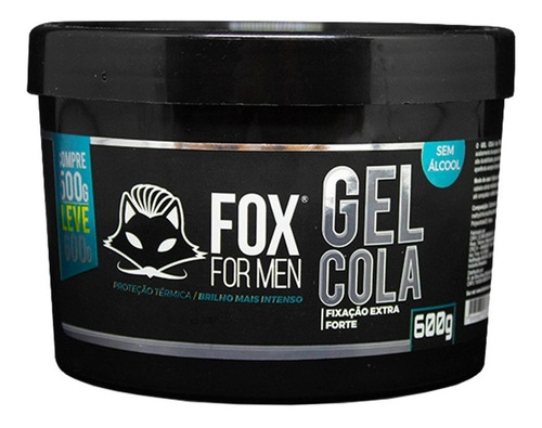 Gel Cola Fox For Men 600g Incolor Super Economico Potão