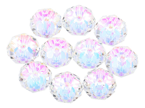 40 Cuentas De Cristal Facetado: Cuentas De Diamantes De Imit