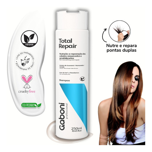 Shampoo Nutrição E Reparação Imediata Total Repair 250ml Gab