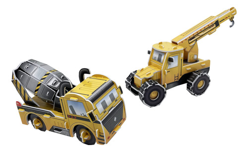 Puzzle 3d - Máquinas De Construcción Mini Rompecabeza 3d