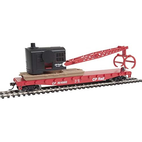 Modelo De Plataforma Ho Scale Trainline Grúa Madera Ca...