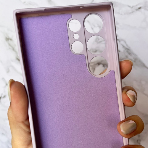 Funda Silicona Cubre Cámara Para Samsung S25/ S25plus/ Ultra Púrpura S25 Ultra