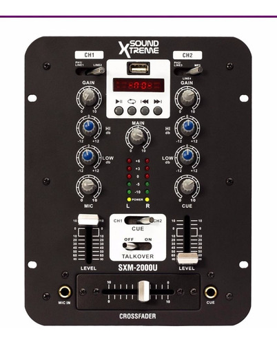 Consola Mezcladora De Sonidos Entradas Usb Phono Mic Y Aux