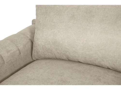 Sofá Briana 2 Cuerpos Chenille Tipo Lino Beige