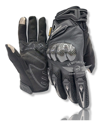 Guantes Rsspurt Moteros, Tactiles Con Protección En Carbono.