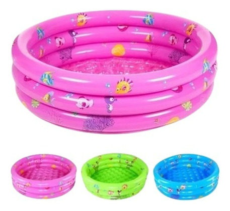 Piscina Inflable Plástico 3 Anillos 100 X 35