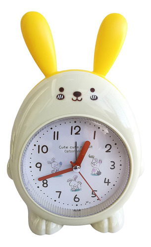 Reloj Despertador Infantil Diseño Conejo Color Crema