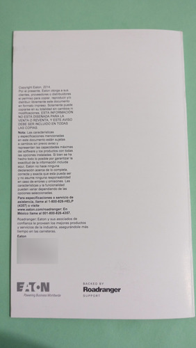 Manual Transmisiones De Alto Rendimiento Fuller De Eaton (Usado)