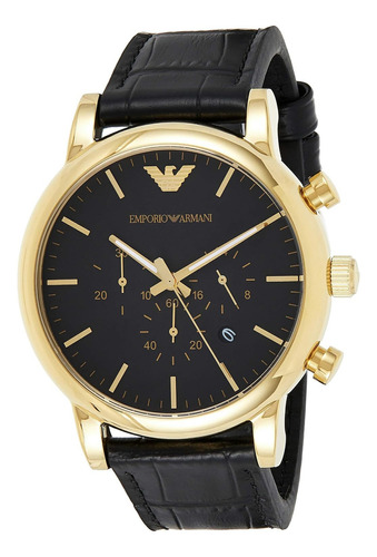 Reloj Emporio Armani Ar1917 Men's Ar1917 Vistelo De Cuero Color de la correa Negro Color del bisel Acero inoxidable Color del fondo Negro