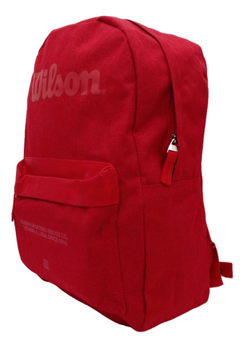 Morral Escolar Universitario Wilson Liverpool Unisex Color Rojo Diseño De La Tela Liso