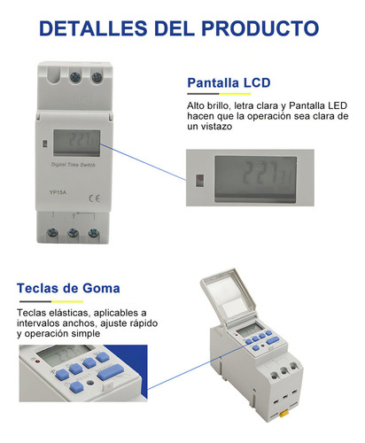 // Interruptor Digital 16a Temporizador Programable 110v