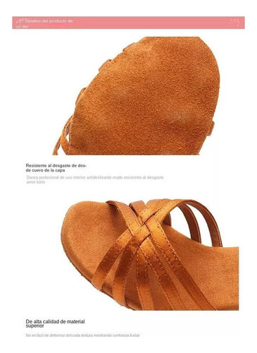 Zapatos De Baile Latino For Interiores Con Tacón Alto De 5