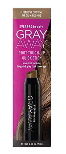 Everpro Gray Away Root Touchup Quik Stk Marrn Ms Claro/rubio