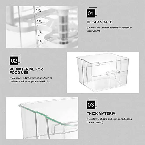 Contenedor Sous Vide 12 6 Qt Vpcok Direct Para Cocción Lenta