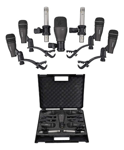 Set Kit Estudio 7 Micrófonos Para Batería Samson Dk707
