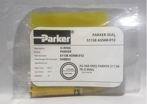 Sello Parker S1138 As568-012  Caterpillar  5h-8853  5h8853