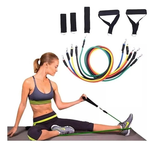 Set Bandas Elasticas Kit Bandas Resistencia Ejercicio 16 Pz