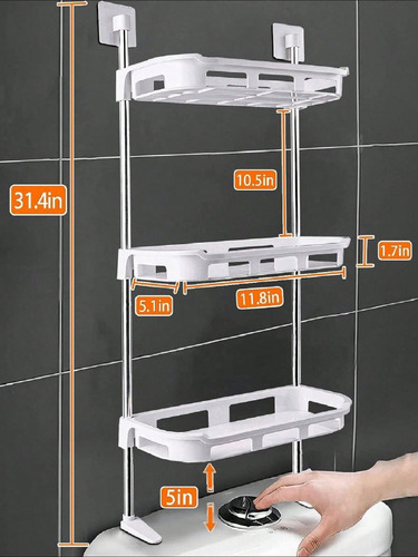 Estante De Almacenamiento Multifuncional 3 Niveles Soporte