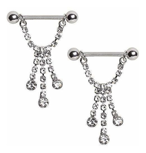 Aros - 316l Surgical Steel Nipple Ring With Cross