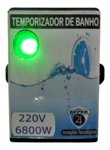 Keper Temporizador Chuveiro 220V 100W até 6800W Tempos Programáveis