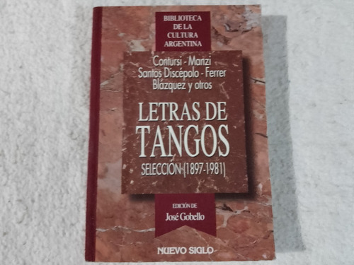 Libro Letras De Tango: Discépolo, Manzi, Contursi