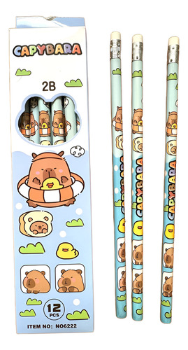 Capibara Libreta Y Lapiz Sorpresa Cumpleaños Pack 4