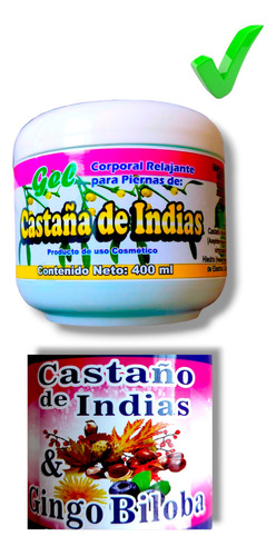 Gel Para Piernas Cansadas Mas Crema Castaña De Indias