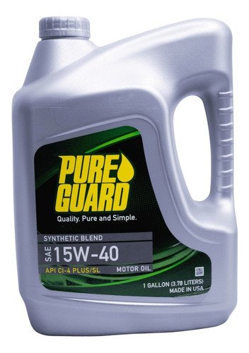 Kit Cambio  Aceite  15w40 Pure Guard Para Gran Cantidad De V