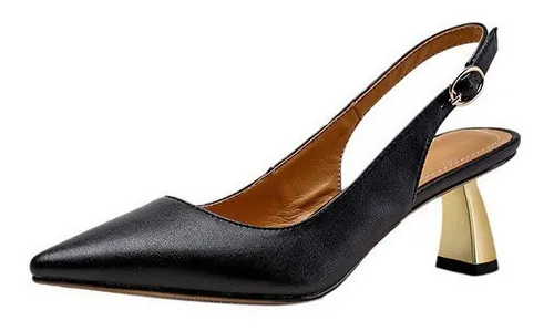 Zapatillas Picudas Negras De Charol MercadoLibre