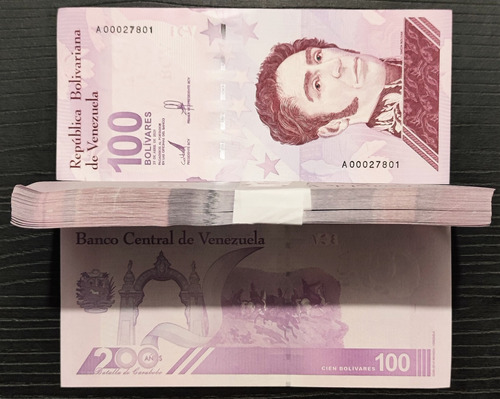 Fajo (100 Pcs) 100 Bolivares Digitales 2021 Usado Vg-vf