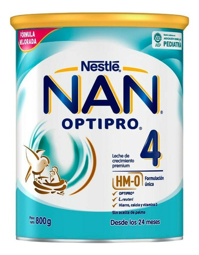 Fórmula Nestlé Nan Optipro 4 -a Partir De 2 Años - Lata 800g