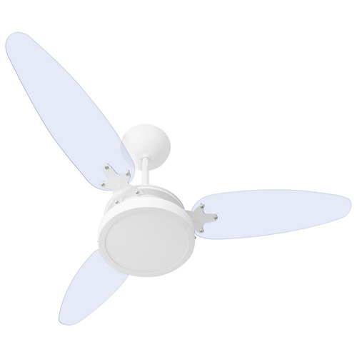 Ventilador de teto Ponente Wind Light LED branco com 3 pás cor  transparente, 960 mm de diâmetro 220 V