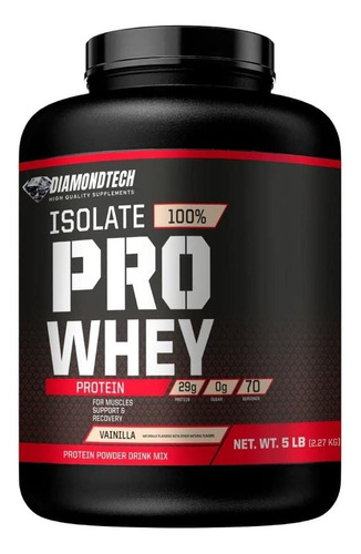 Diamondtech Proteína Isolate Pro Whey 29gr Proteína 5lbs Sabor Vainilla